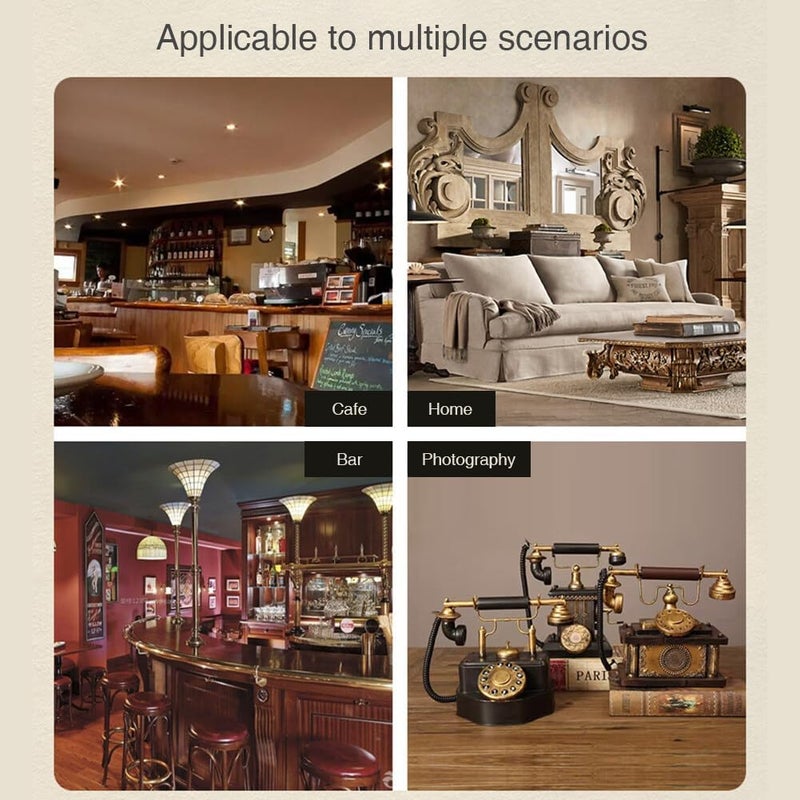 Eforcase Retro Telephones Creative Decorative Phone Model Telephone Wall Decor, Vintage Resin Rotary Telephone Decor Desktop Statue Artist Figurine Cafe Bar Window Decor Model Desk Decoration Props - Image 4